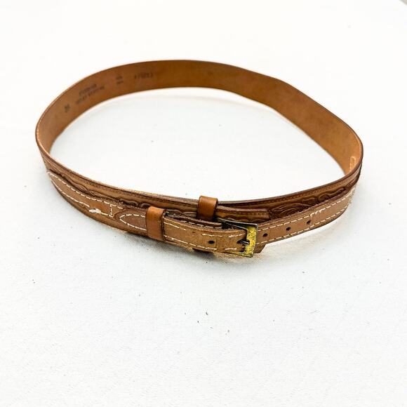 Steerhide Womens Brown Leather Western Belt Style 479213 Size 36 - Picture 1 of 4